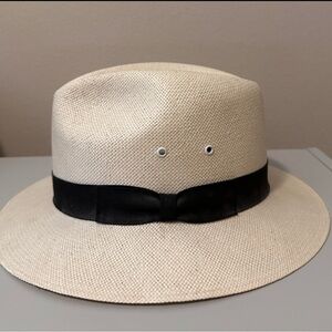 50s 60s Italian Bianchi Genuine Panama Hat Straw Fedora.